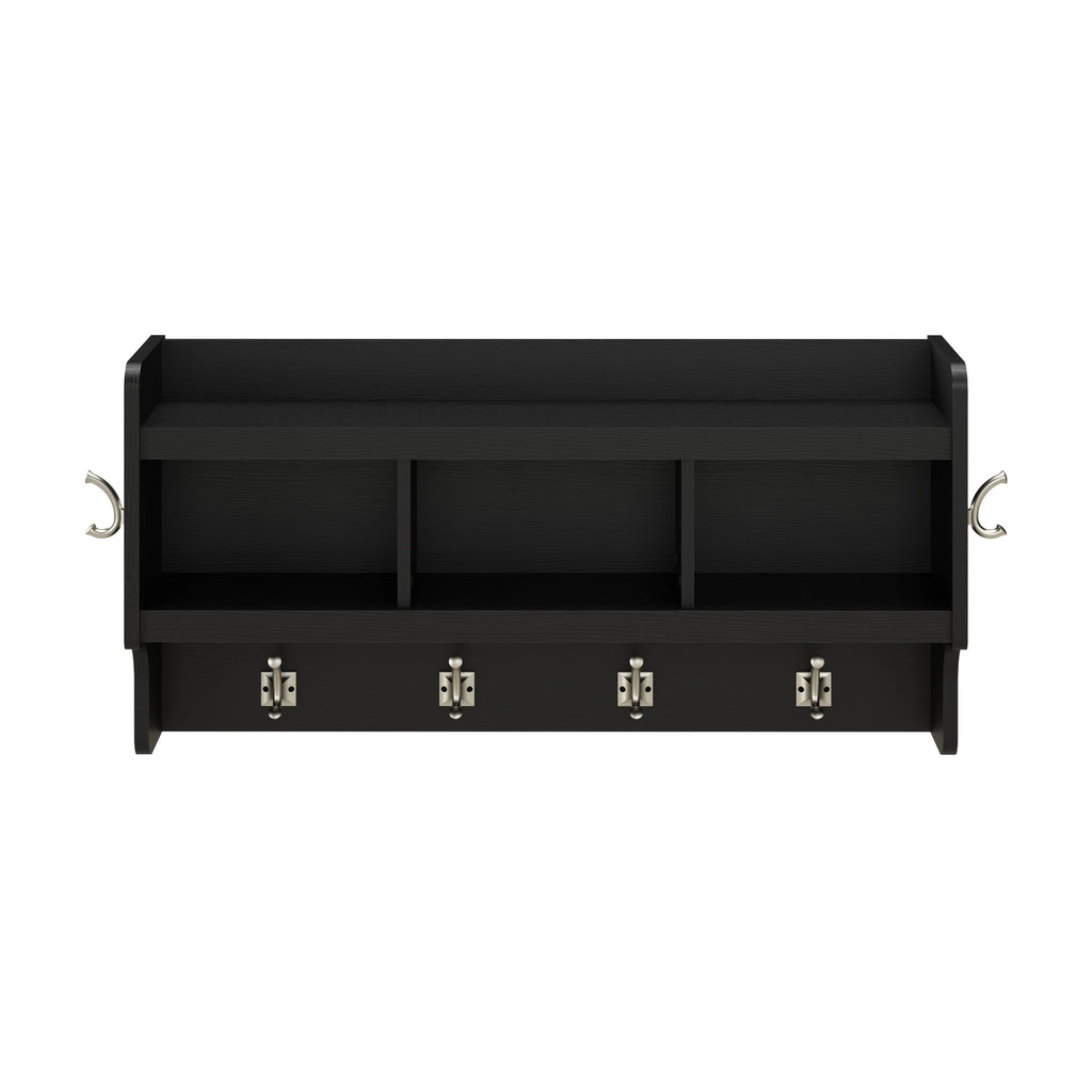 2026 40 Inch Wall Mounted Coat Rack with Shelf, Wooden Entryway Storage and Hanging Organizer