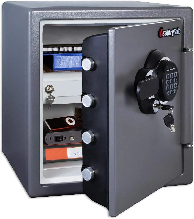 2026 Key Lock Box, Outdoor Lock Box Bundle with Sentrysafe Fireproof and Waterproof Safe, 1.23 Cubic Feet