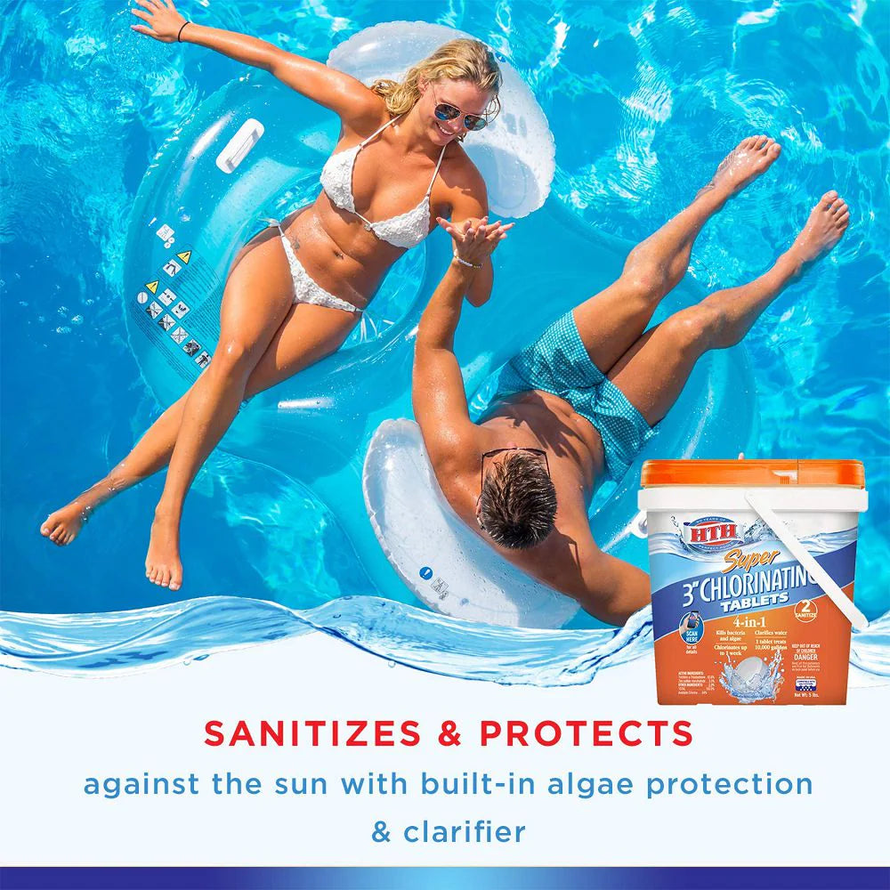 2026 HTH 42034 Super 3′′ Chlorinating Tablets for Swimming Pools, 25 lbs