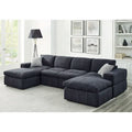 2026 134" Wide Reversible Modular Sectional with Ottoman