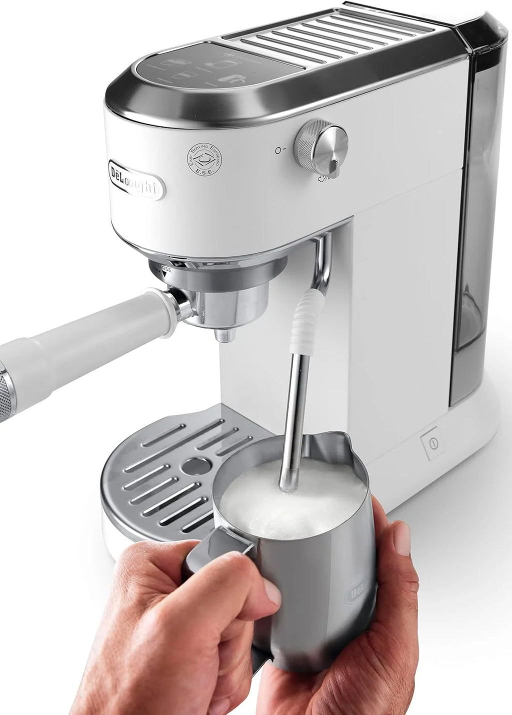 De'Longhi Dedica – Cafetera de Bomba de Acero Inoxidable para Café Molido o Monodosis, Espresso y Capuchino, Depósito de 1.3 Litros, Sistema Antigoteo, Modelo EC685.M, Color Metal 2026