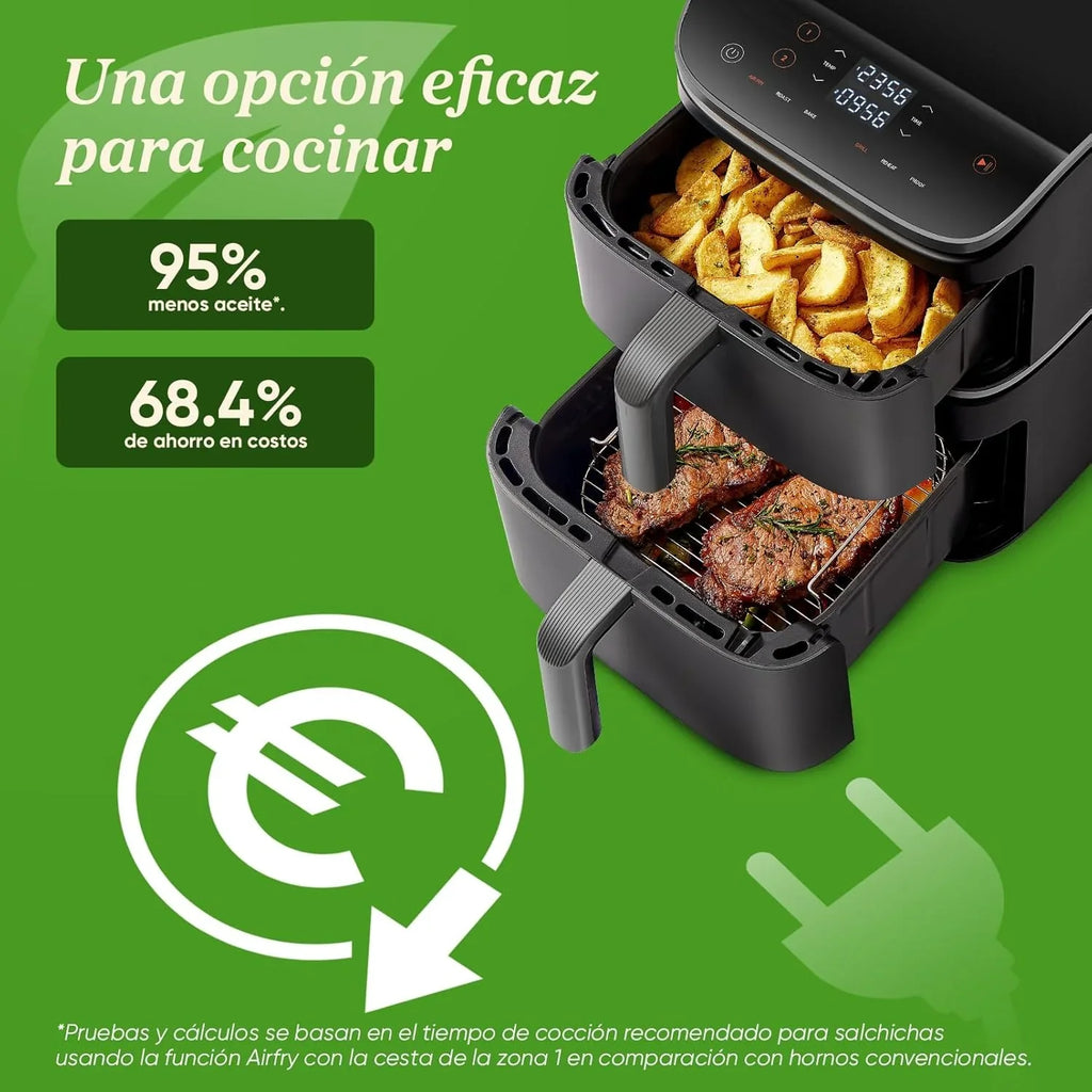2026 Cosori Turbo Tower Freidora de Aire10,8L con Cesta Verticales, Cocción en 3 Niveles que Ahorra Espacio, 2630 W, 6 funciones, 2 DC Motores, Más de 50 Recetas Completas en Línea