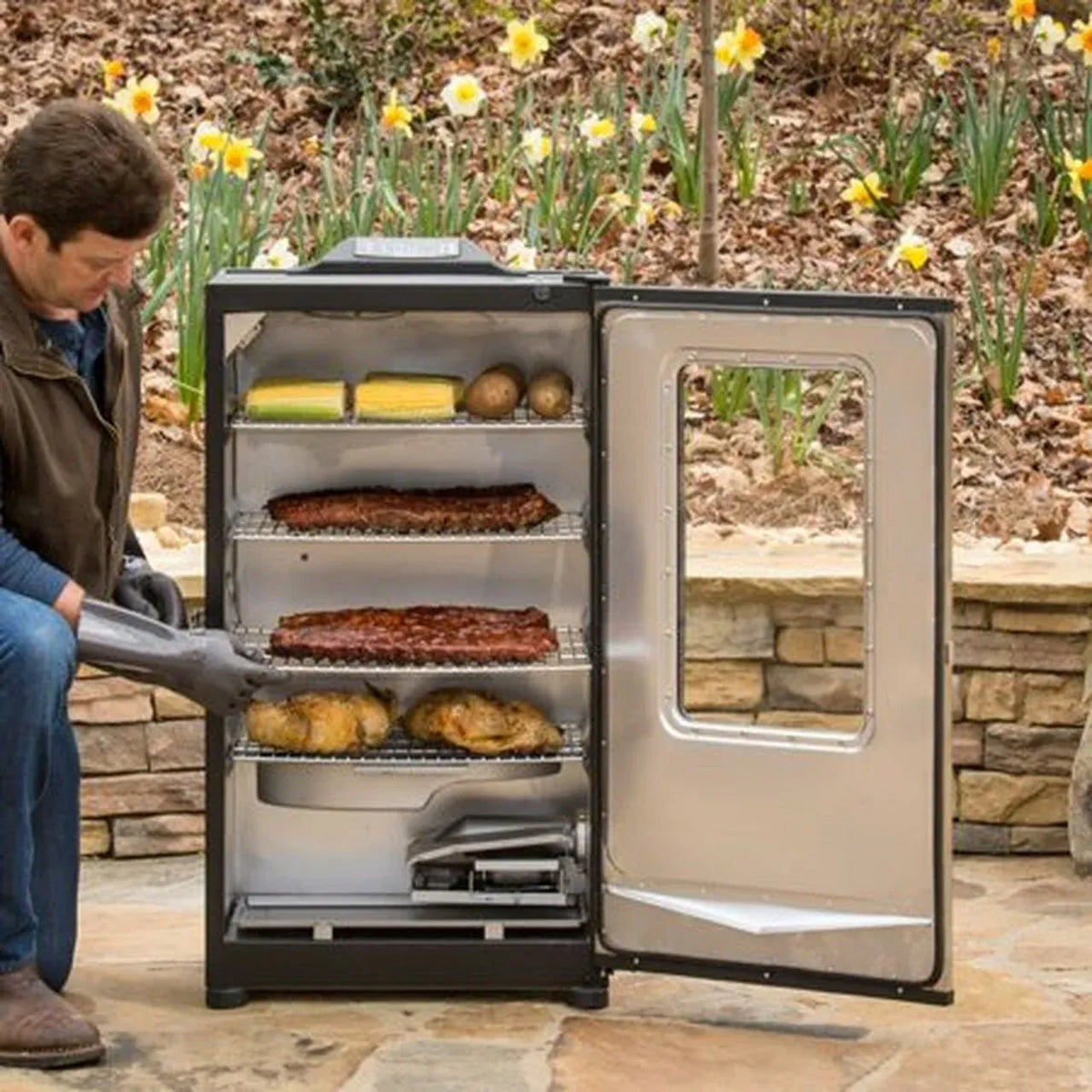 2026 Masterbuilt 40-inch Bluetooth Digital Electric Smoker in Stainless Steel