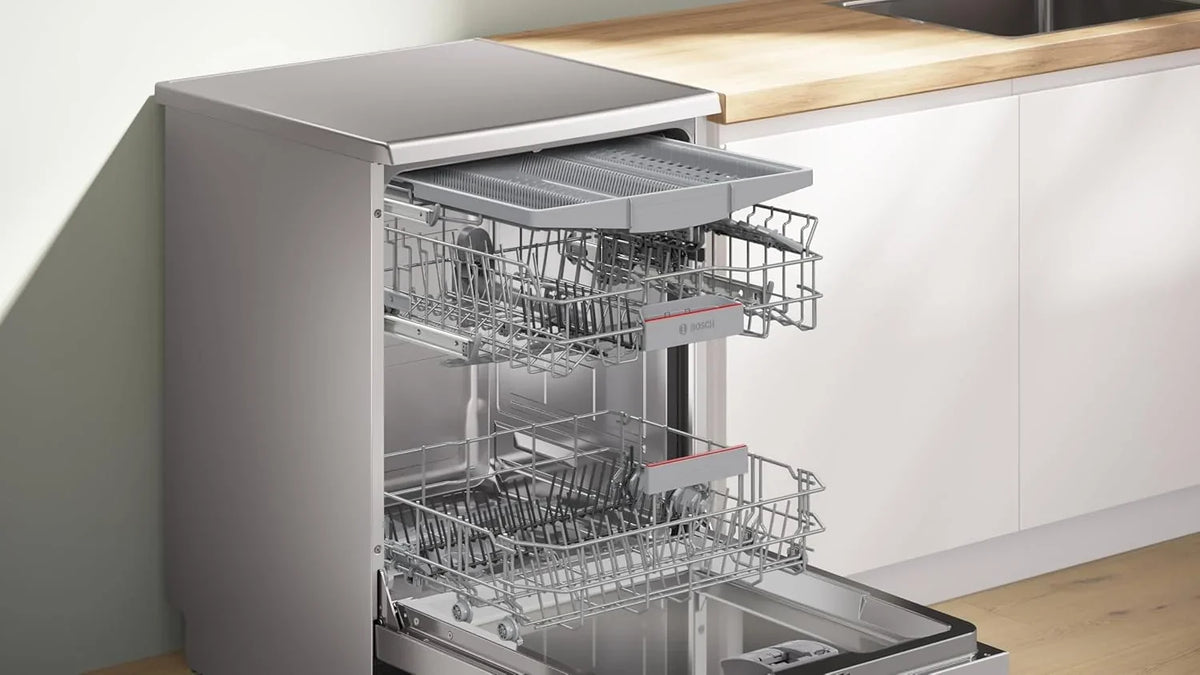 2026 Bosch – Lavavajillas Libre Instalación, 60 cm, Serie 4, Home Connect, Motor EcoSilence, Acero, SMS4EMI06E
