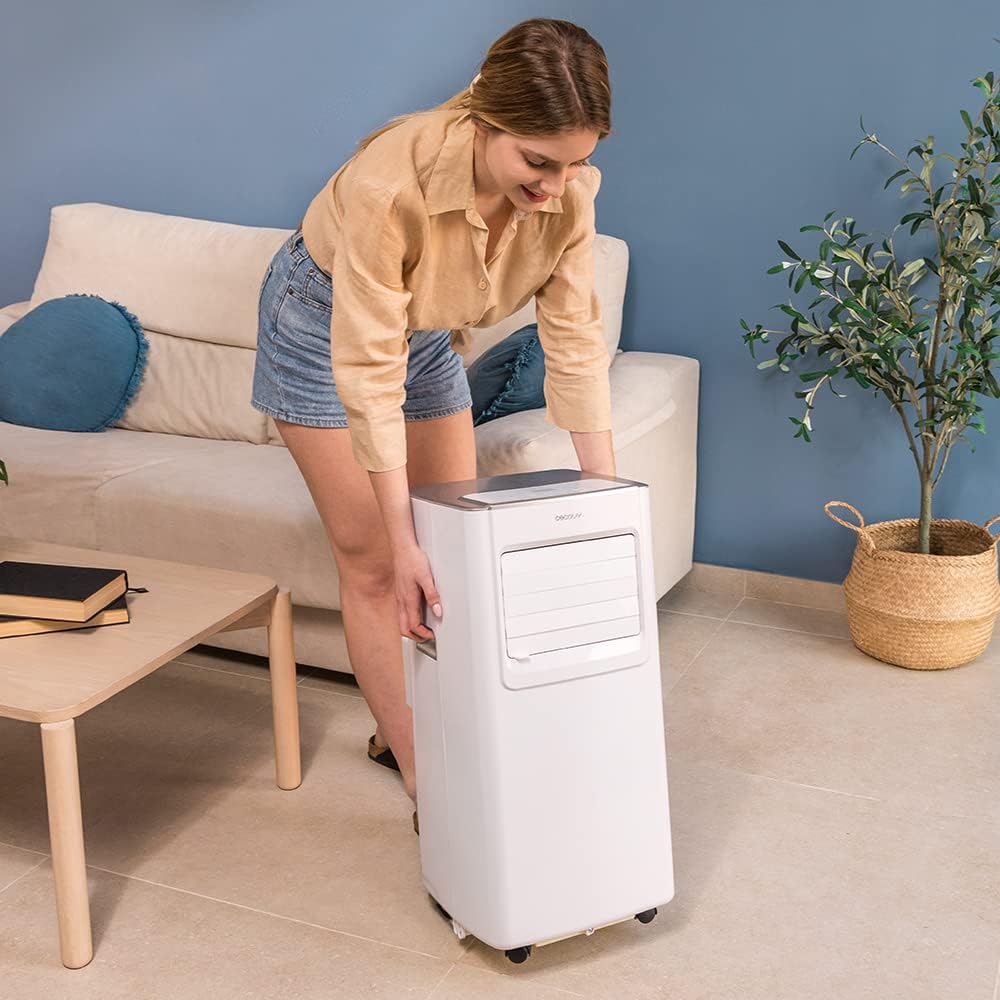 2026 Cecotec Aire Acondicionado Portátil con Mando a Distancia ForceClima 7100. 7000 BTU, Bajo Consumo, Pantalla LED, 4 Modos, 2 Velocidades, Cobertura 15 – 20m2