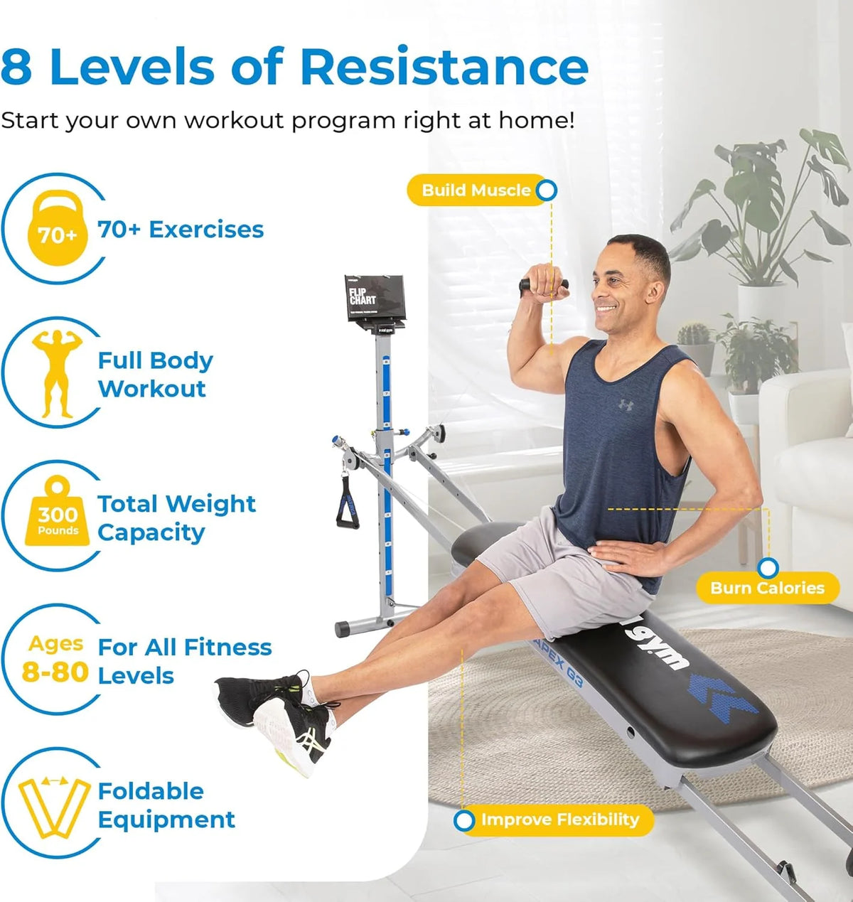 2026 Total Gym APEX Full Body Workout System, Indoor Home Gym