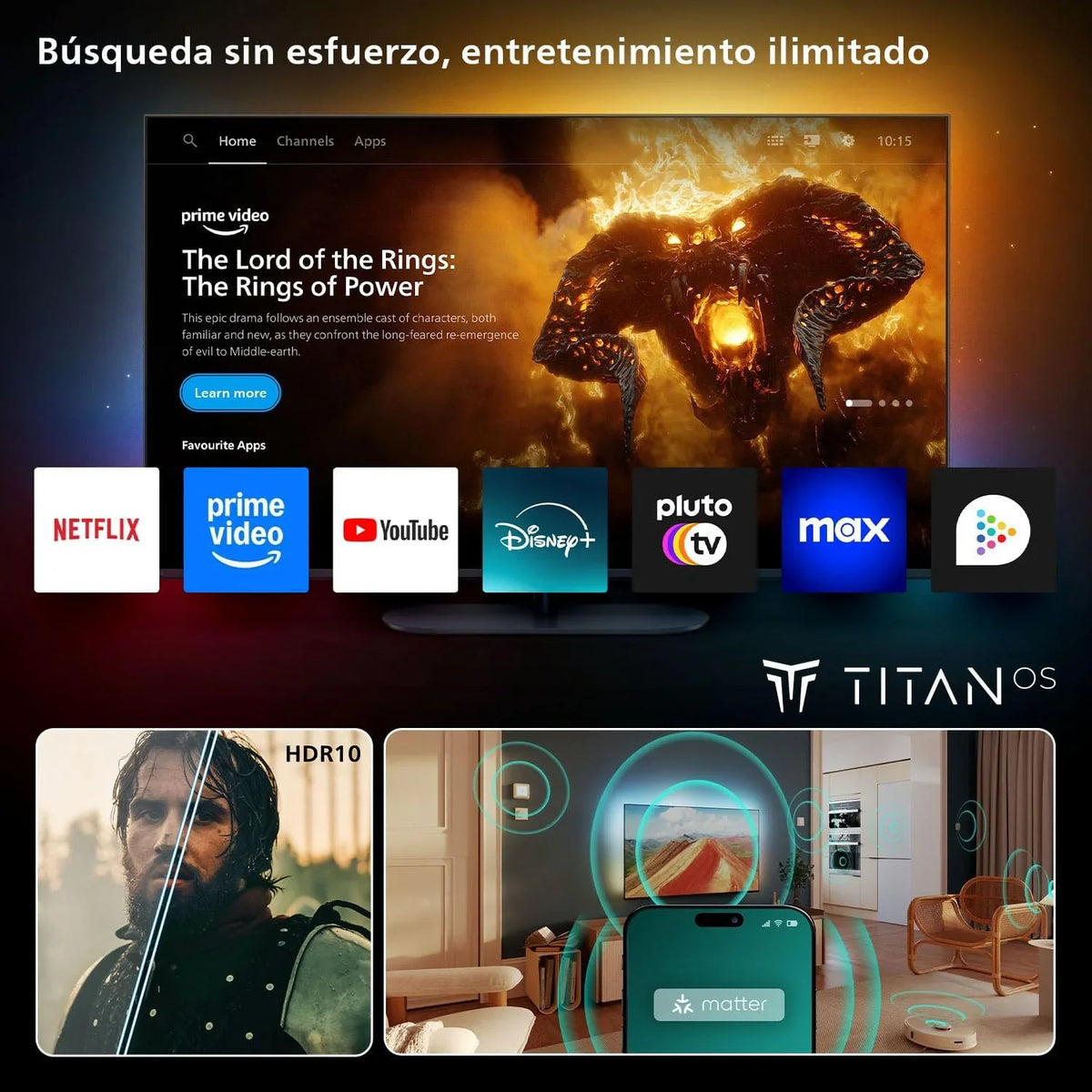 2026 32PFS6900 HD LED Smart TV – Pantalla de 32 Pulgadas con Pixel Plus, Plataforma Titan OS y Sonido Dolby Digital – Funciona con Alexa y con el Asistente de Voz de Google