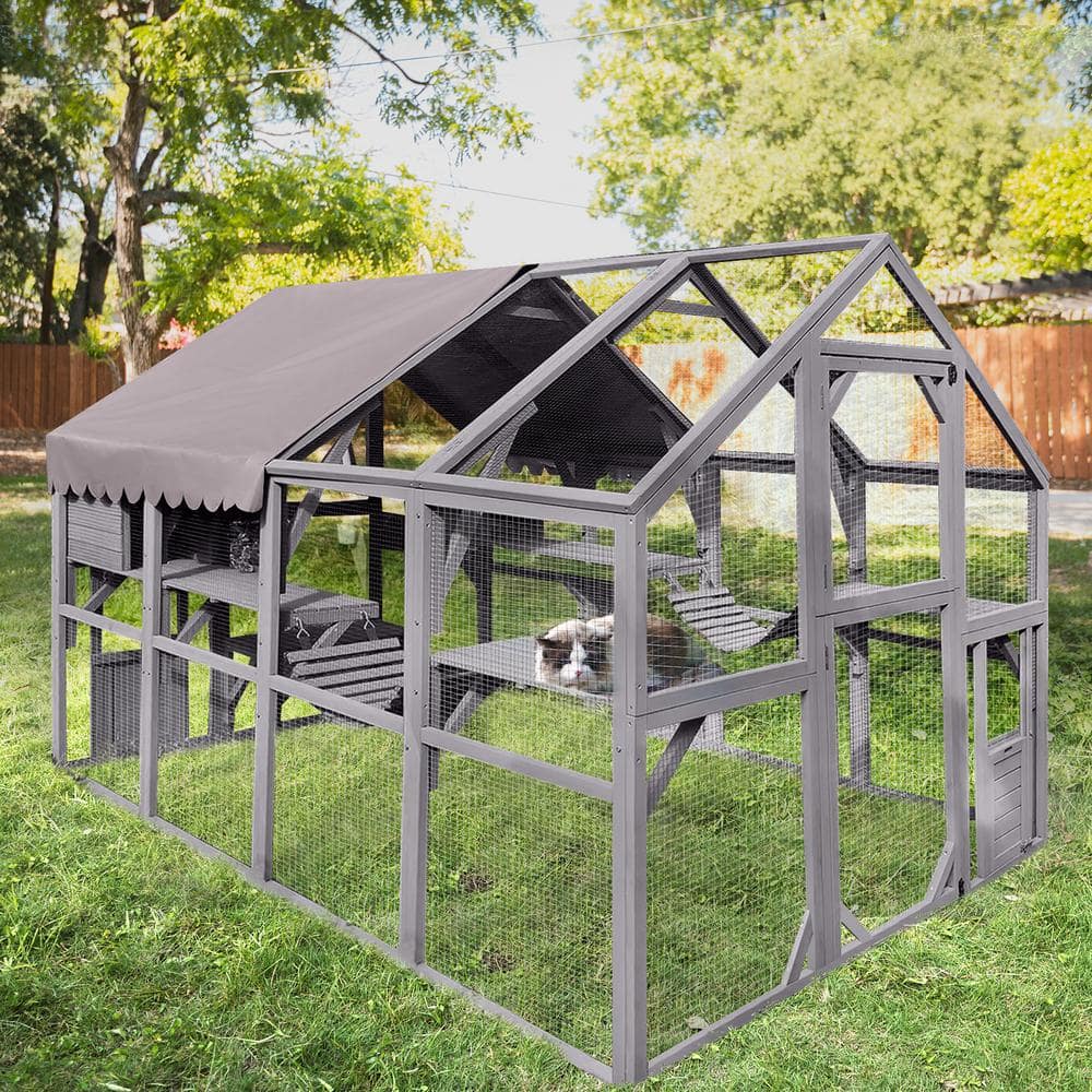 2026 aivituvin Outdoor Cat Run : Large Cat Enclosure