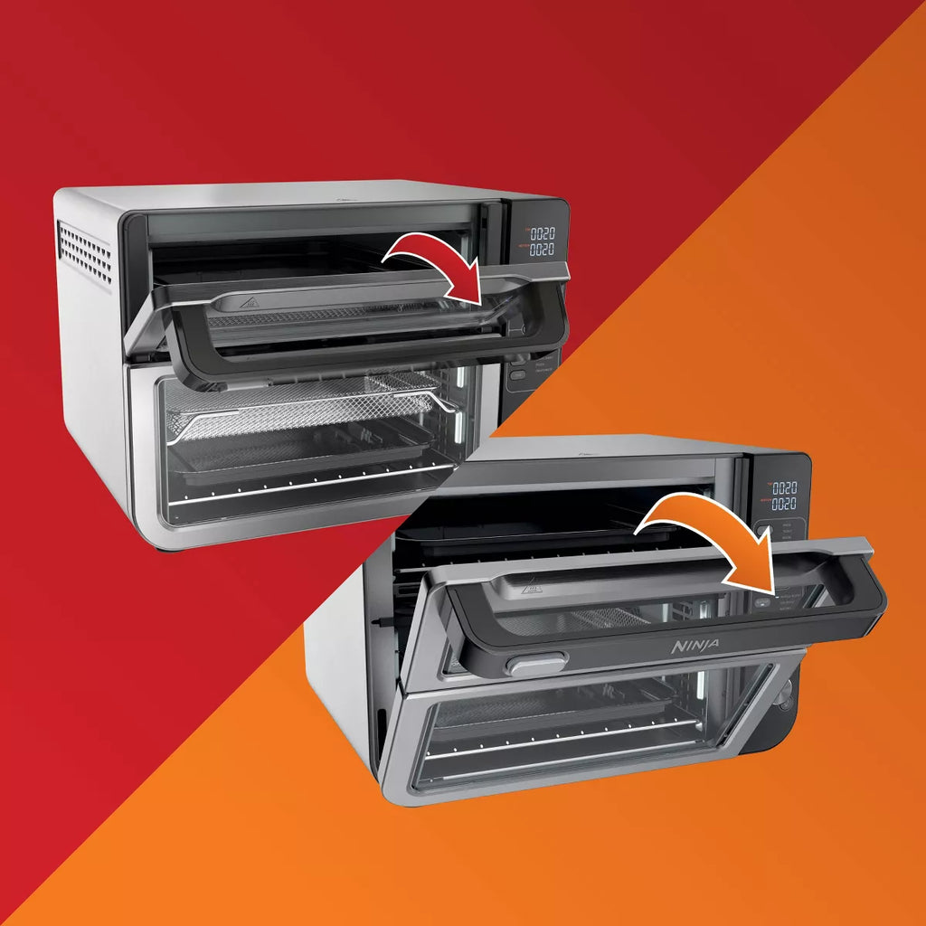 2026 12-in-1 Double Oven with FlexDoor, FlavorSeal Smart Finish, Rapid Top Oven, Convection and Air Fry Bottom Oven DCT401