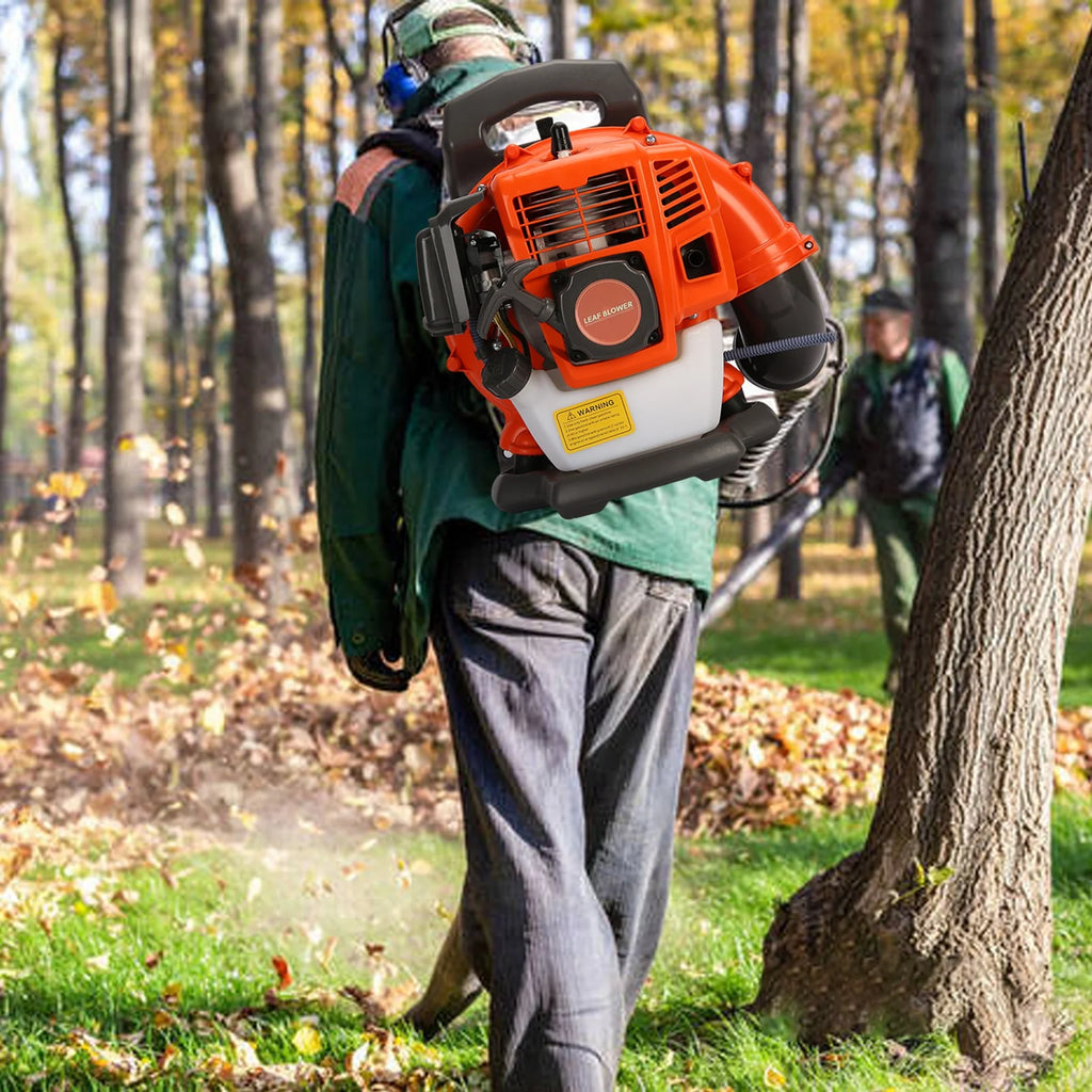 2026 Birinta 1 Set Leaf Blower Backpack Style 52CC Two-stroke 1.25 KW Adjustable Tube Gas Powered Dust Blower Supplies for Garden Patio Cleaning, Lawn Care, Blowing Leaves and Dust