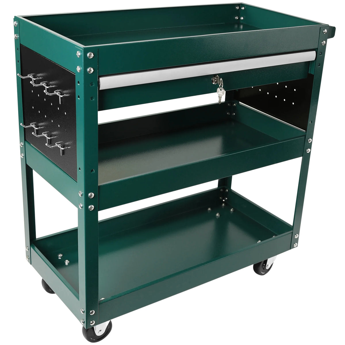 2026 DUOSONG 5-Drawer Rolling Tool Chest, High Capacity Tool Storage Cabinet W/Lockable Wheels, Adjustable Shelf & Anti-Slip Liner, Detachable Tool Box Organizer, Rolling Tool Cabinet Blue Steel Tools &