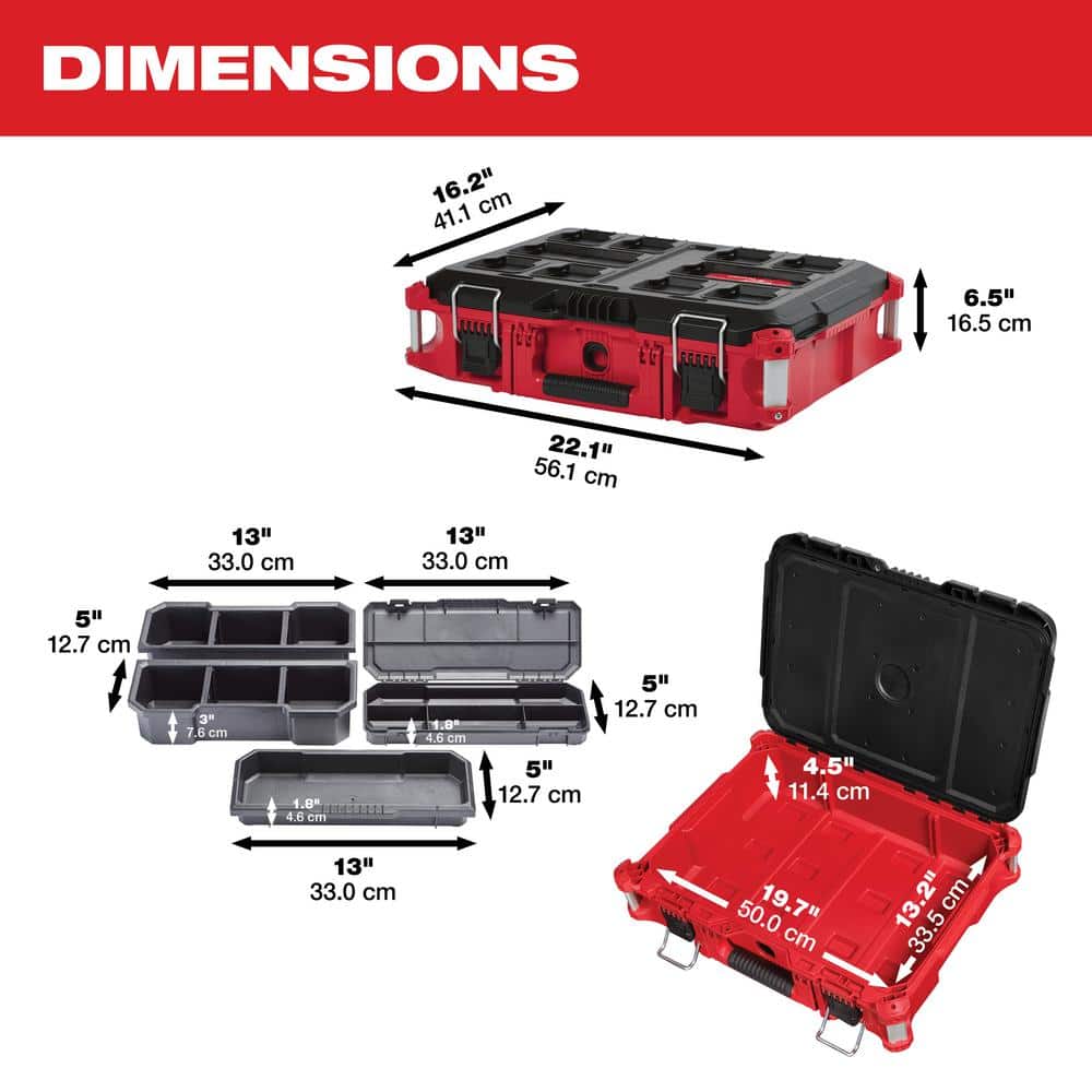2026 PACKOUT 22 in. Rolling Tool Box, 22 in. Large Tool Box and 22 in. Medium Tool Box 8426-8425-8424