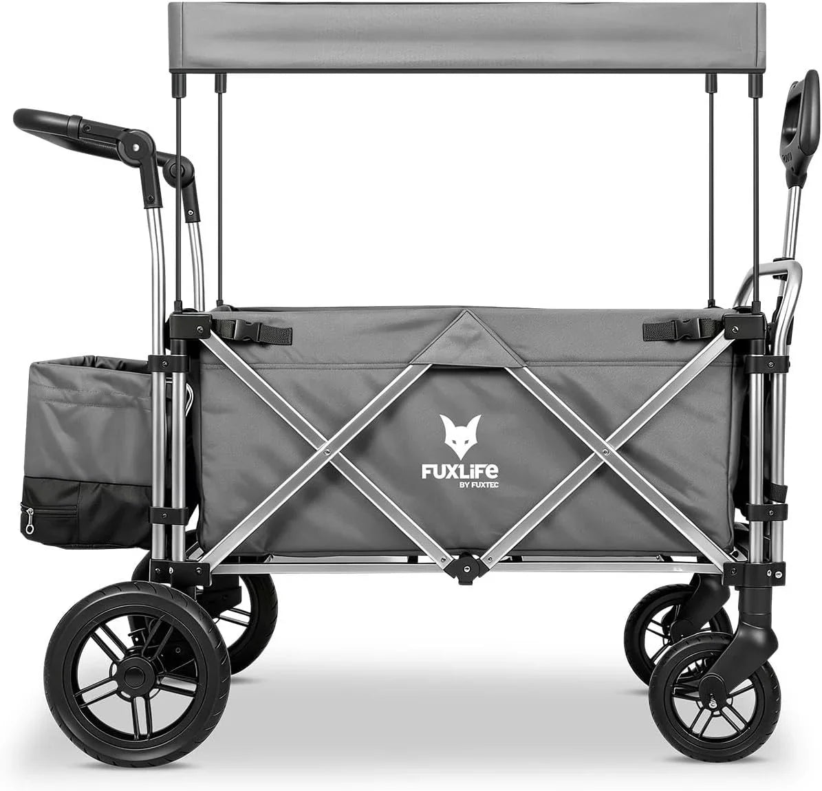 Carrito plegable original FUXTEC FX-CTL900 Premium Gris para niños, ideal para el jardín, la playa o la ciudad, se puede empujar o tirar, soporta hasta 75 kg. 2026