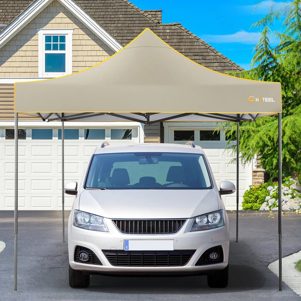 2026 SANOPY 10'x10' Pop up Canopy Tent Anti-UV Waterproof Outdoor Gazebo Instant Party Wedding Backyard Canopy Tent Shade Shelter for Backyard, Patio, Parties,Khaki