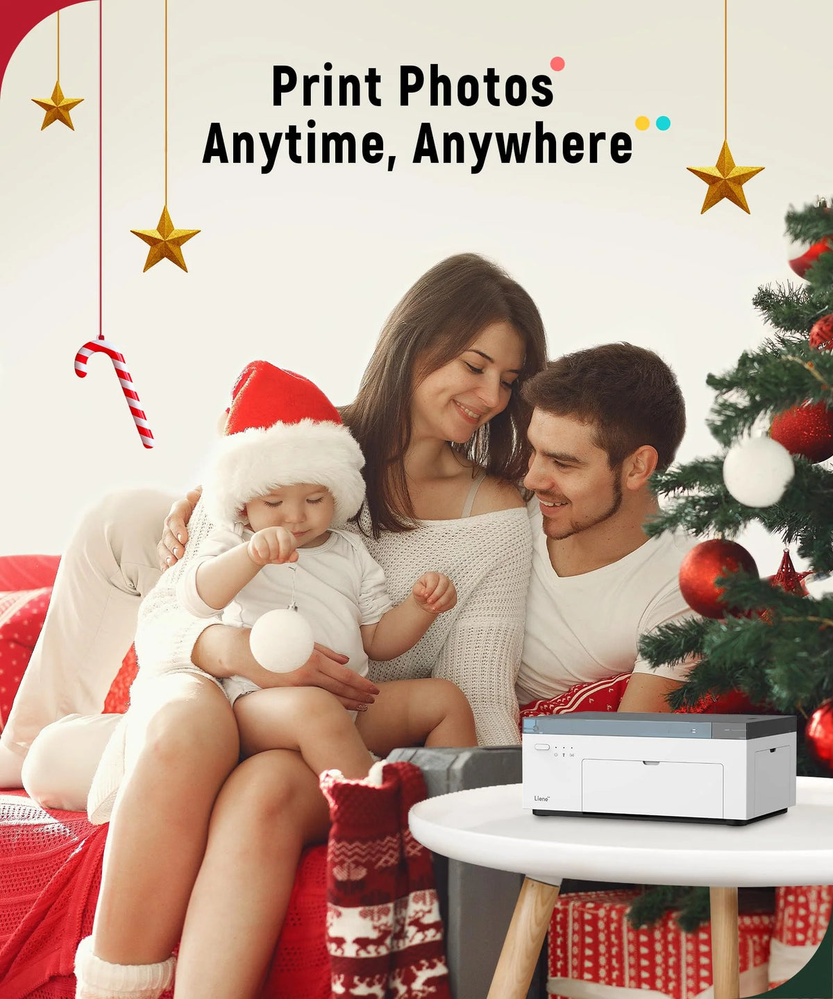 2026 Liene 4×6 Photo Printer with Wi-Fi, 100 Sheets, Thermal-Dye Sublimation, for iPhone & Android