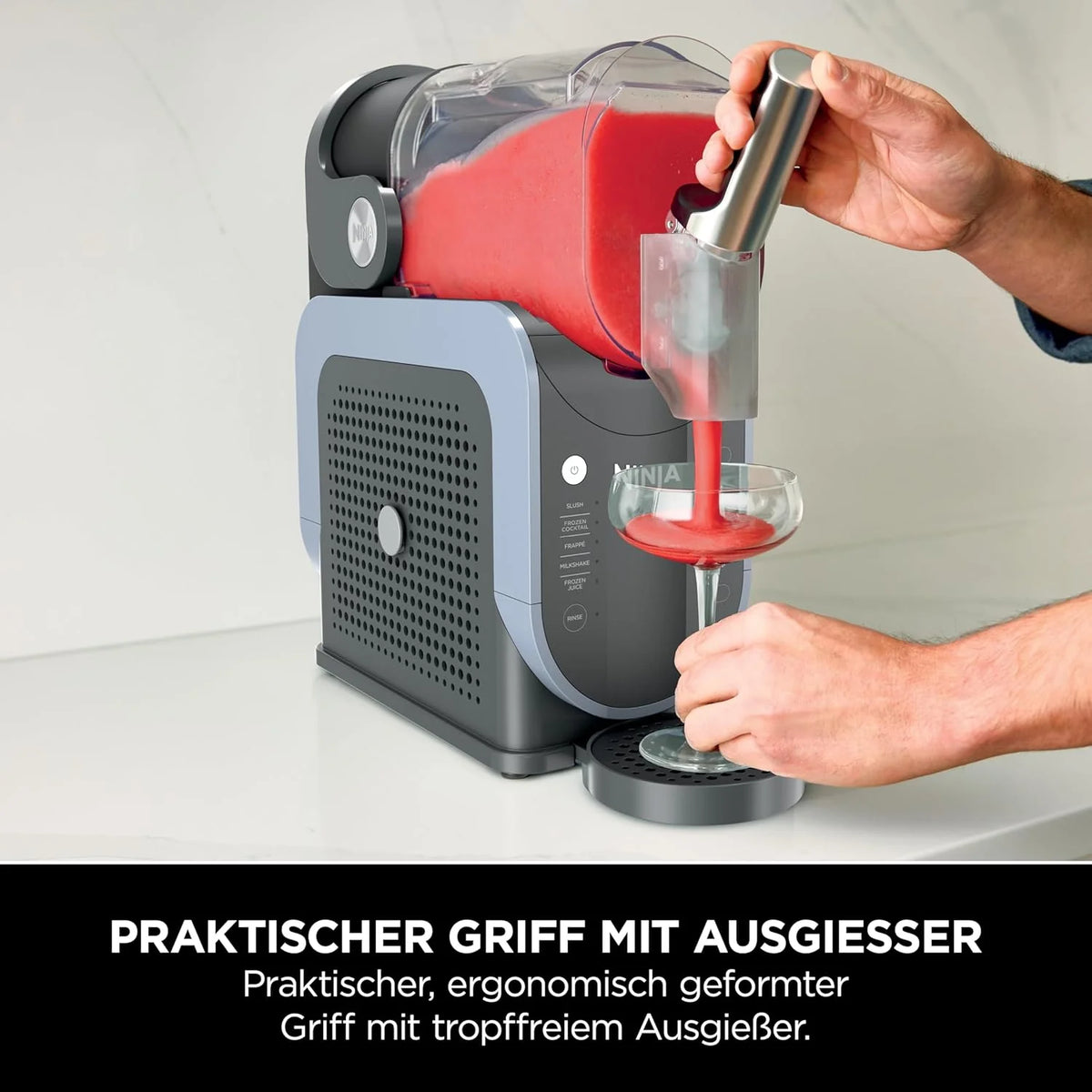 Máquina Ninja SLUSHi 2026 para granizados, cócteles helados, frappés, batidos y zumos congelados, no requiere hielo ni preparación, tecnología WhisperChill, capacidad de 1,9 L, color verde, FS301EUTG
