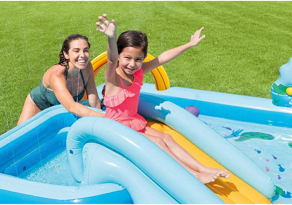 2026 Inflatable Jungle Adventure Play Center - 96′′ X 78′′ X 28′′ - Kiddie Pool for Ages 2 and Up
