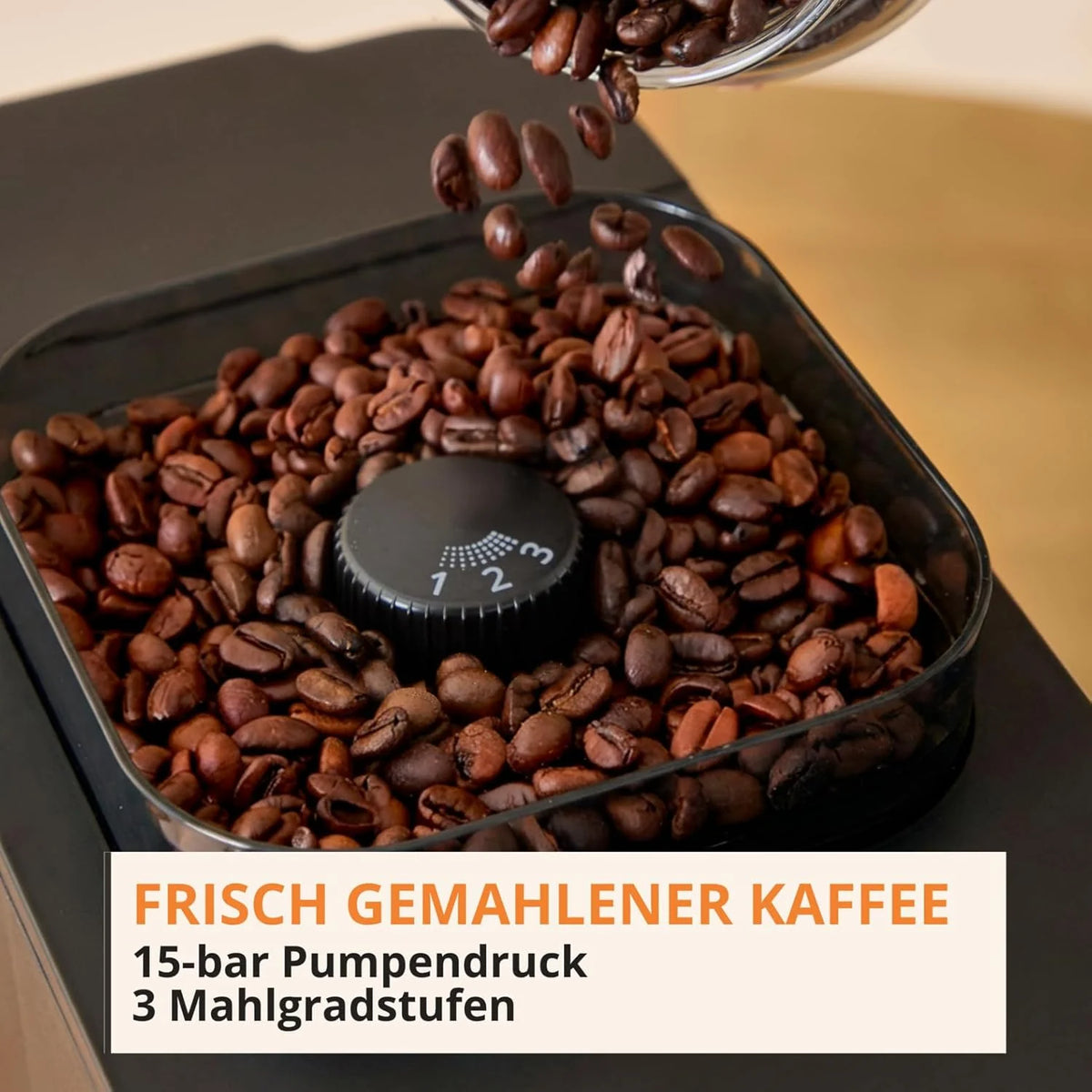 Cafetera automática Krups Coffee Crush Extra 2026, molinillo de acero inoxidable para café recién molido, solo 15 cm de ancho, panel de control inteligente, también para café premolido, fácil limpieza, color negro, SA4028E0
