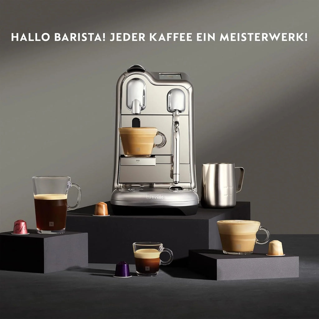 Cafetera Nespresso Creatista Pro 2026 de Sage, acero inoxidable, acero inoxidable cepillado.