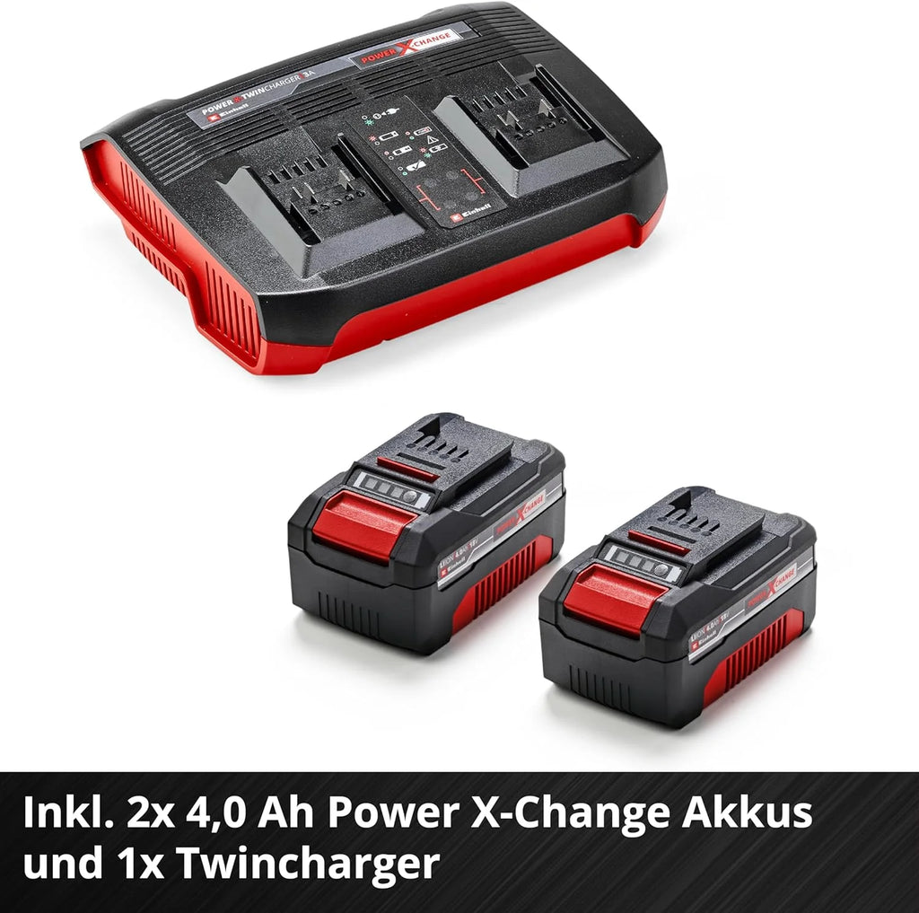 Cortacésped inalámbrico Einhell RASARRO 36/42 Kit Power X – Change 2026 (36 V, ancho de corte de 42 cm, hasta 725 m², sin escobillas, recogedor de césped de 50 L, función de mulching, incluye 2 baterías de 5,2 Ah + 1 cargador doble)