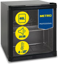 Mininevera profesional METRO GPC1046 2026, acero inoxidable/cristal, 43 x 48 x 51,5 cm, 46 L, negra