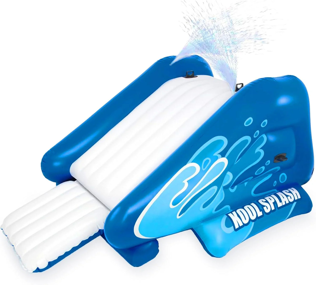 2026 Inflatable Water Slide Swimming Pool Play Center with Built in Sprayers for Kids and Adults, Ages 6 and Up, Blue
