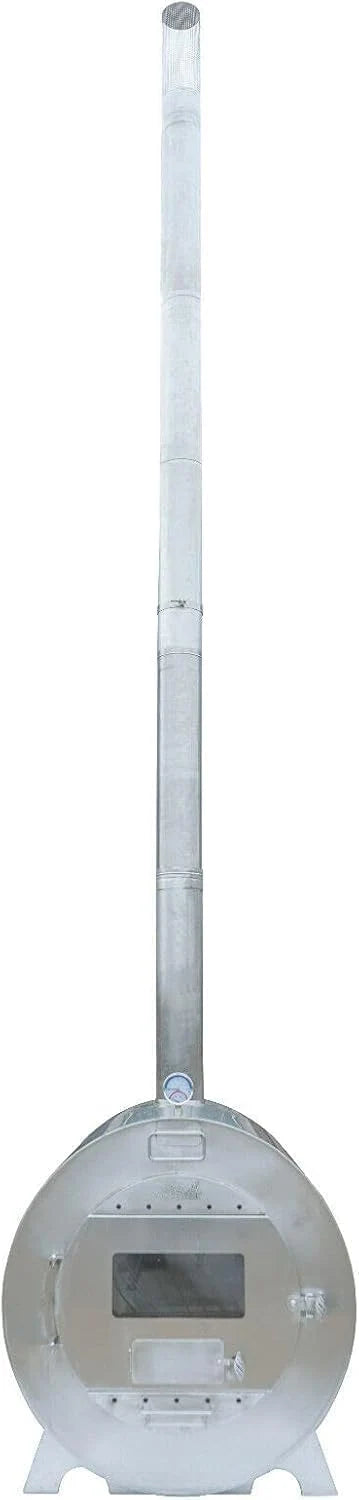 Calentador de piscina TRONGAARD 2026, estufa de leña para piscina, bañera de hidromasaje, estanque, etc. – Acero inoxidable AISI304 – Negro – Redondo