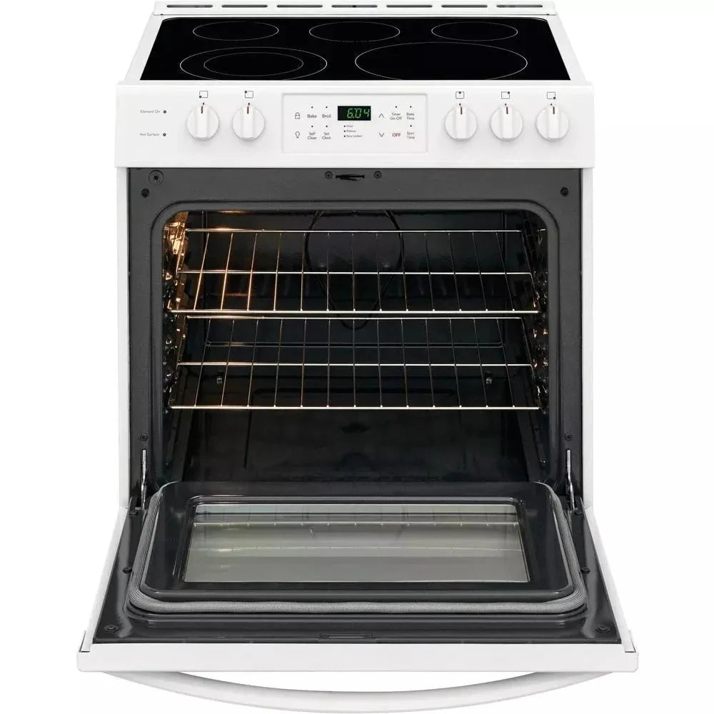 2026 30 in. 5.0 Cu. ft. Single Oven White with Nvs Black Glass