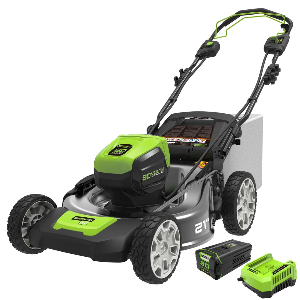 2026 80V Cordless 21′′ Self-Propelled Brushless Lawn Mower | Greenworks
