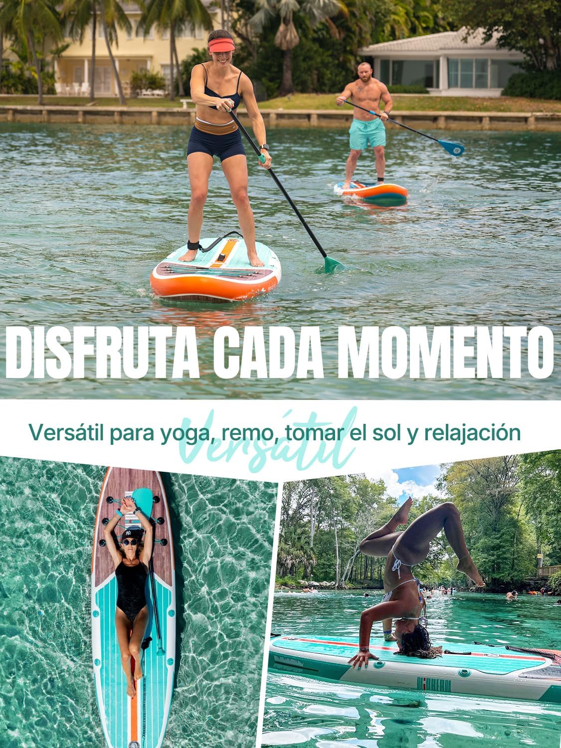 2026 Niphean Tabla Paddle Surf Hinchable para Adultos con Todos los Accesorios, 320cm Paddle Surf Hinchable para Todos los Niveles, Sup Capacidad 200kg para 2 Personas, Stand up Paddle Board con Asiento