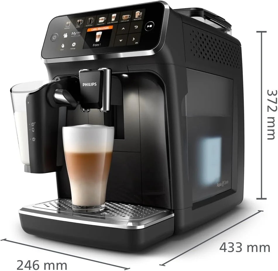 Cafetera automática Philips Serie 5400 (modelo 2026): disfrute de 12 bebidas, limpieza rápida LatteGo, pantalla TFT intuitiva, ajustes de café personalizables y un diseño de cocina de primera calidad (EP5441/50).