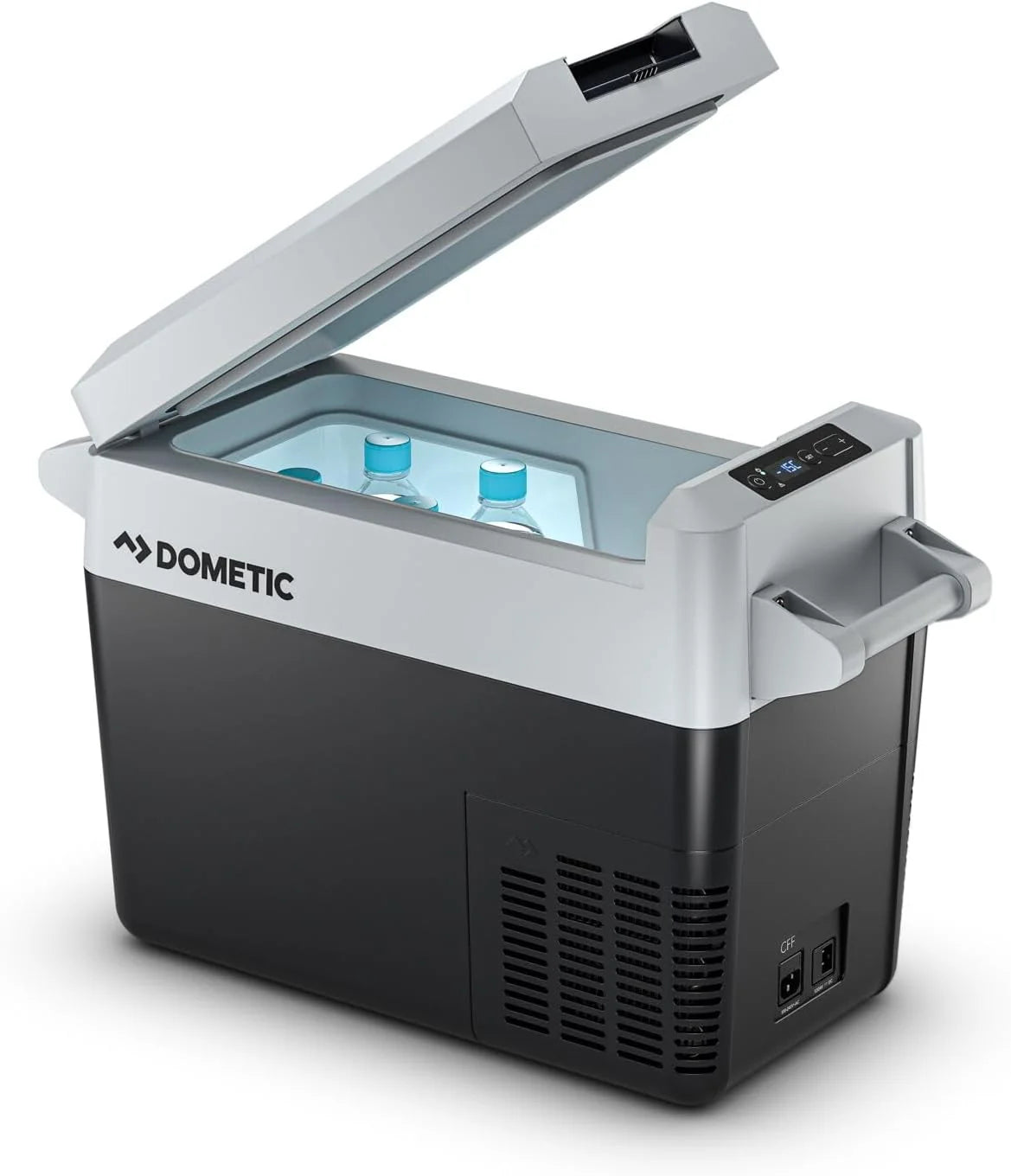 Nevera portátil con compresor DOMETIC CFF20 de 21 L (modelo 2026) – 12/24 V y 100 – 240 V – Nevera eléctrica con congelador para coche, autocaravana, camping, camión y barco – Rango de temperatura: +20 °C a – 18 °C