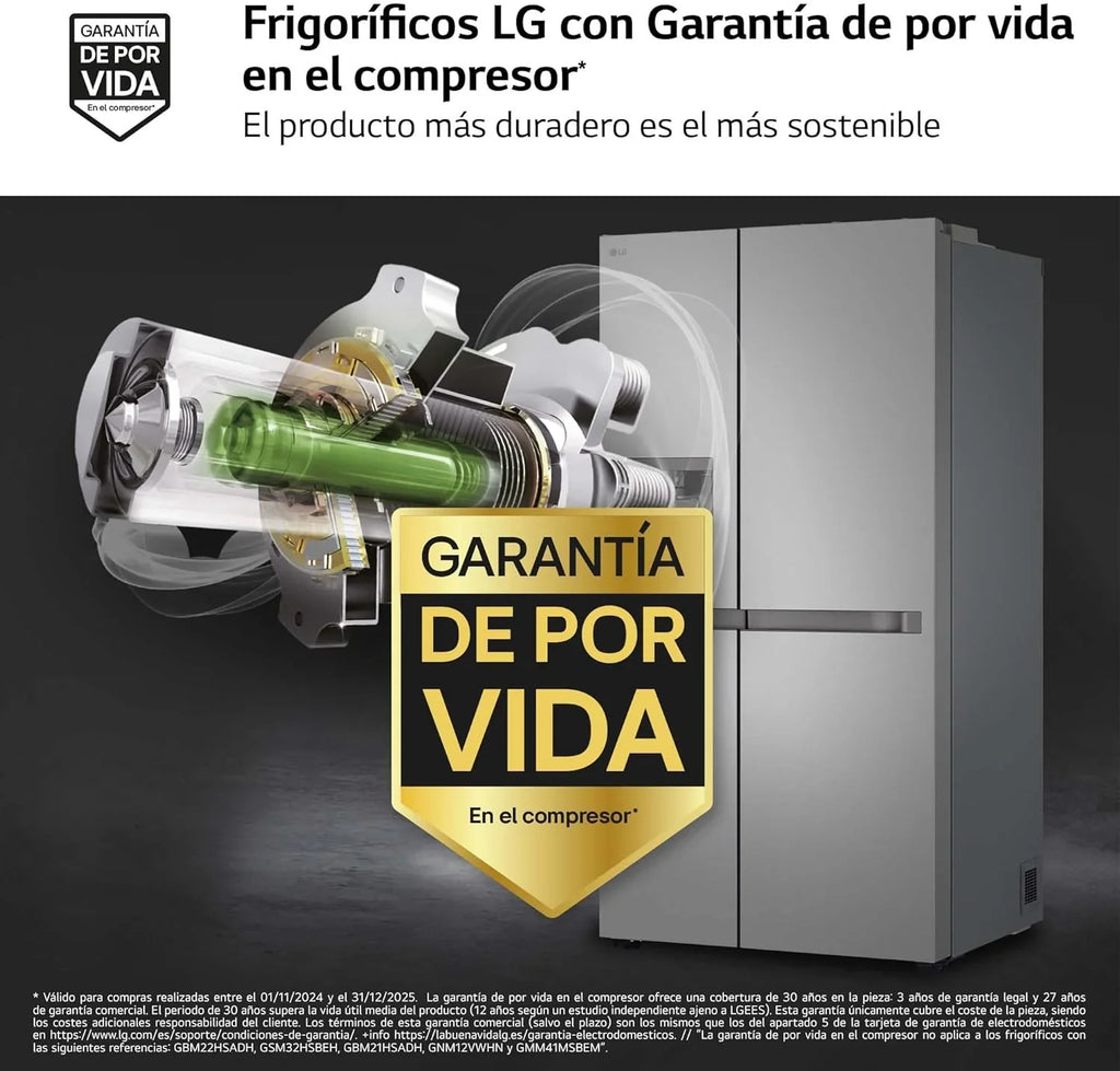 2026 GSLC40PYPE – Frigorífico Side by Side, Serie 400, Clasificación E, 641 L, Inox Anihuellas