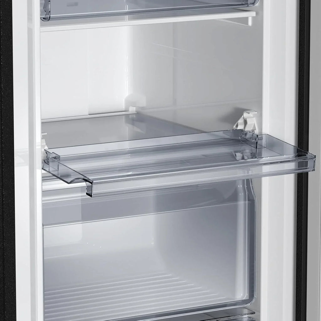 2026 CHiQ Congelador Vertical No frost 166L,FSD166NE4E, Cajones XL, Control de Temperatura Electrónico, Puertas Reversibles, Silencioso, Ice Box, Color Inox Negro, Clase Energética E