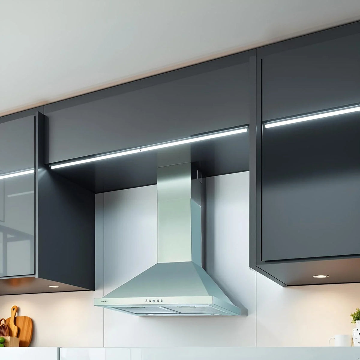 2026 CATA Campana Extractora BETA PRO 7000 X Control Electrónico Temporizador 3 Niveles Extracción 1027 m3/h Nivel Sonoro 64 dB Motor A100 Consumo 380 W Iluminación Led Color Inox