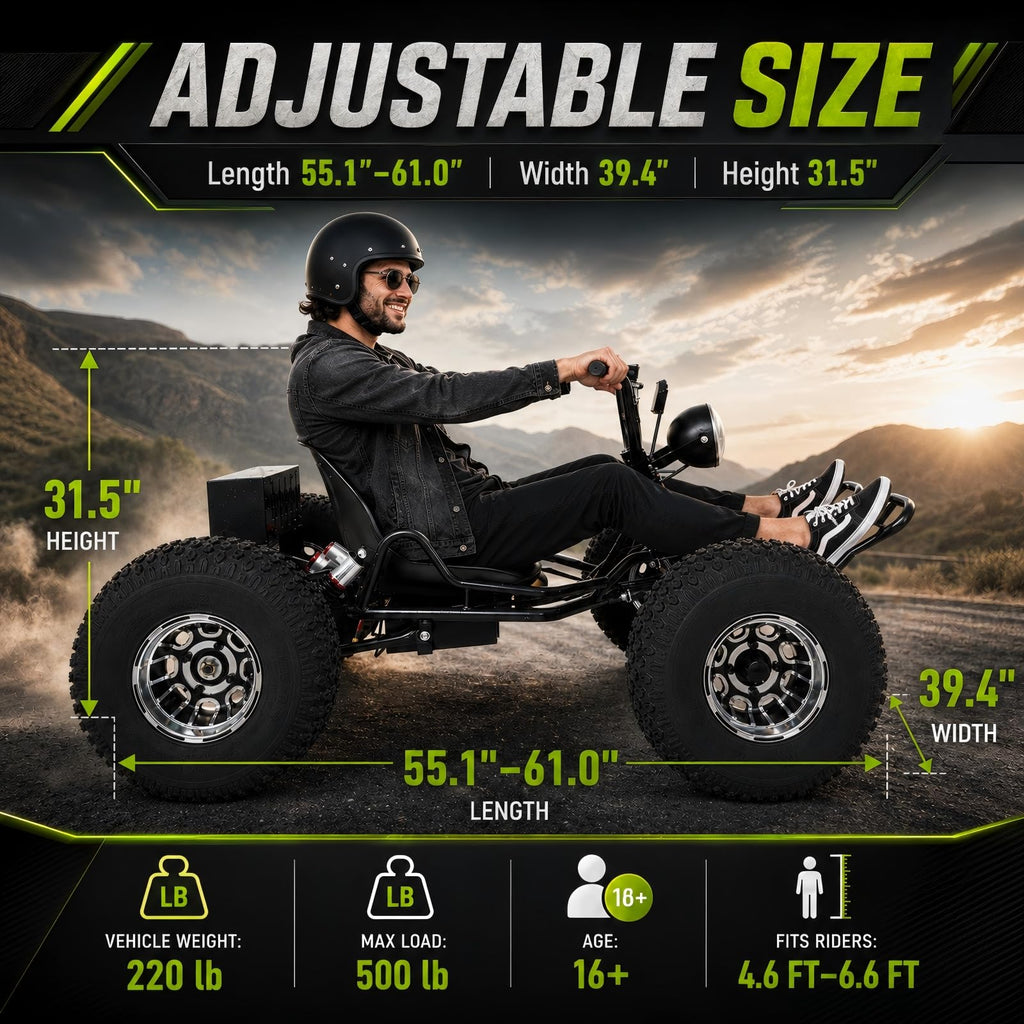 2026 72V 3000W Electric Off-Road Go Kart for Adults & Teens