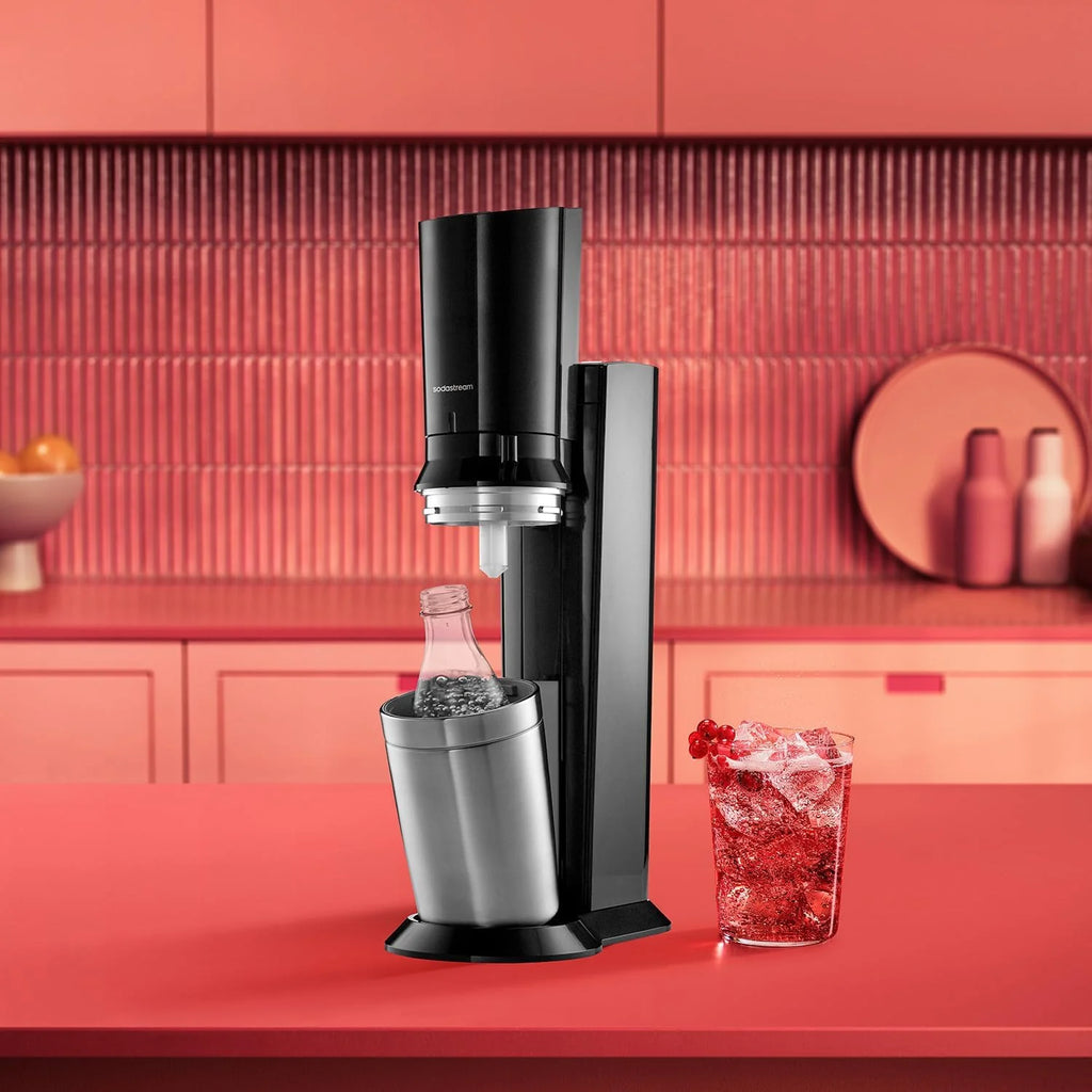 Máquina para hacer agua con gas SodaStream Crystal 3.0 de 2026 con 2 cilindros de CO2 de conexión rápida y 2 jarras de vidrio.