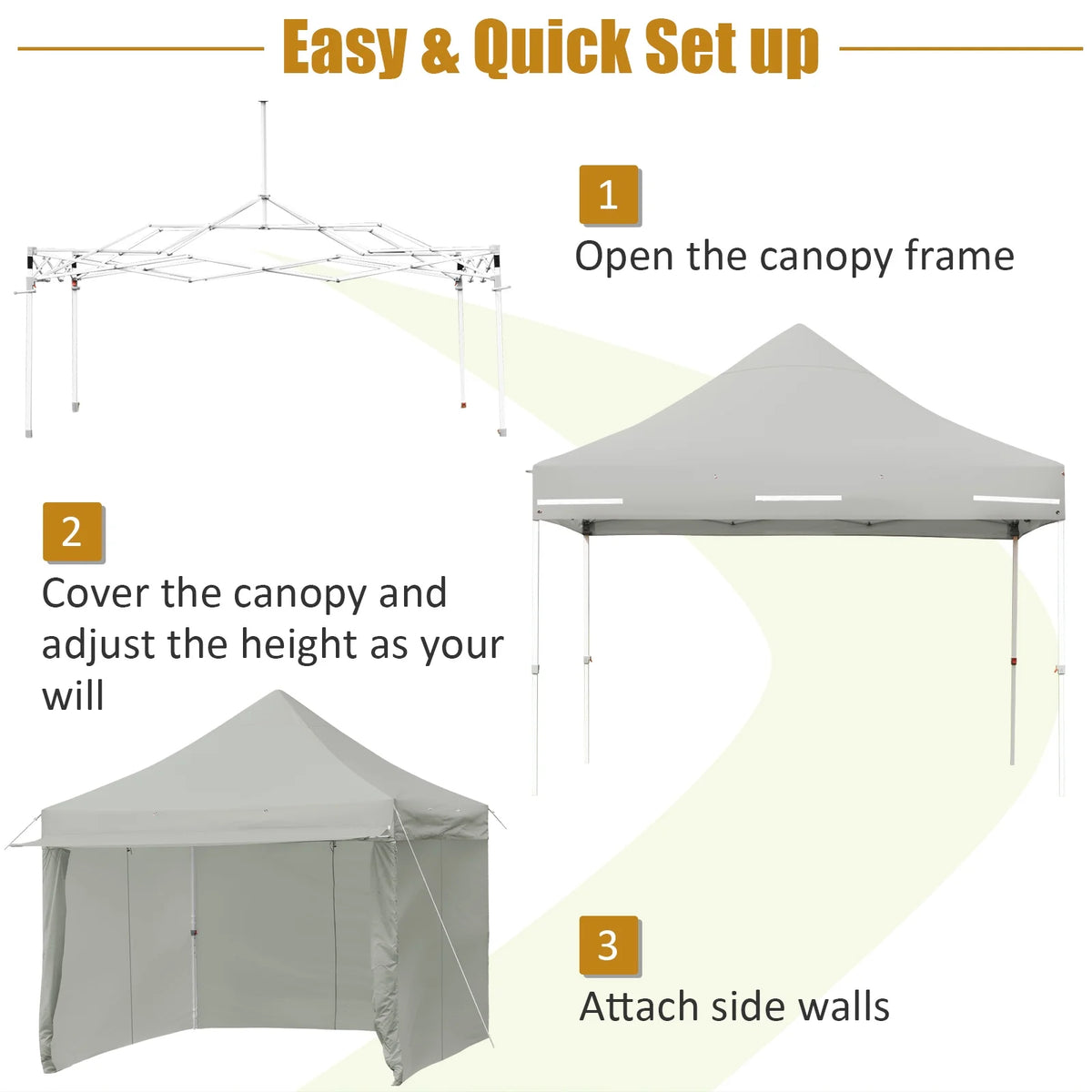 2026 Patiojoy 10x10ft Pop up Tent, 4 Height Adjustment Folding Camping Tent with Awning Blue