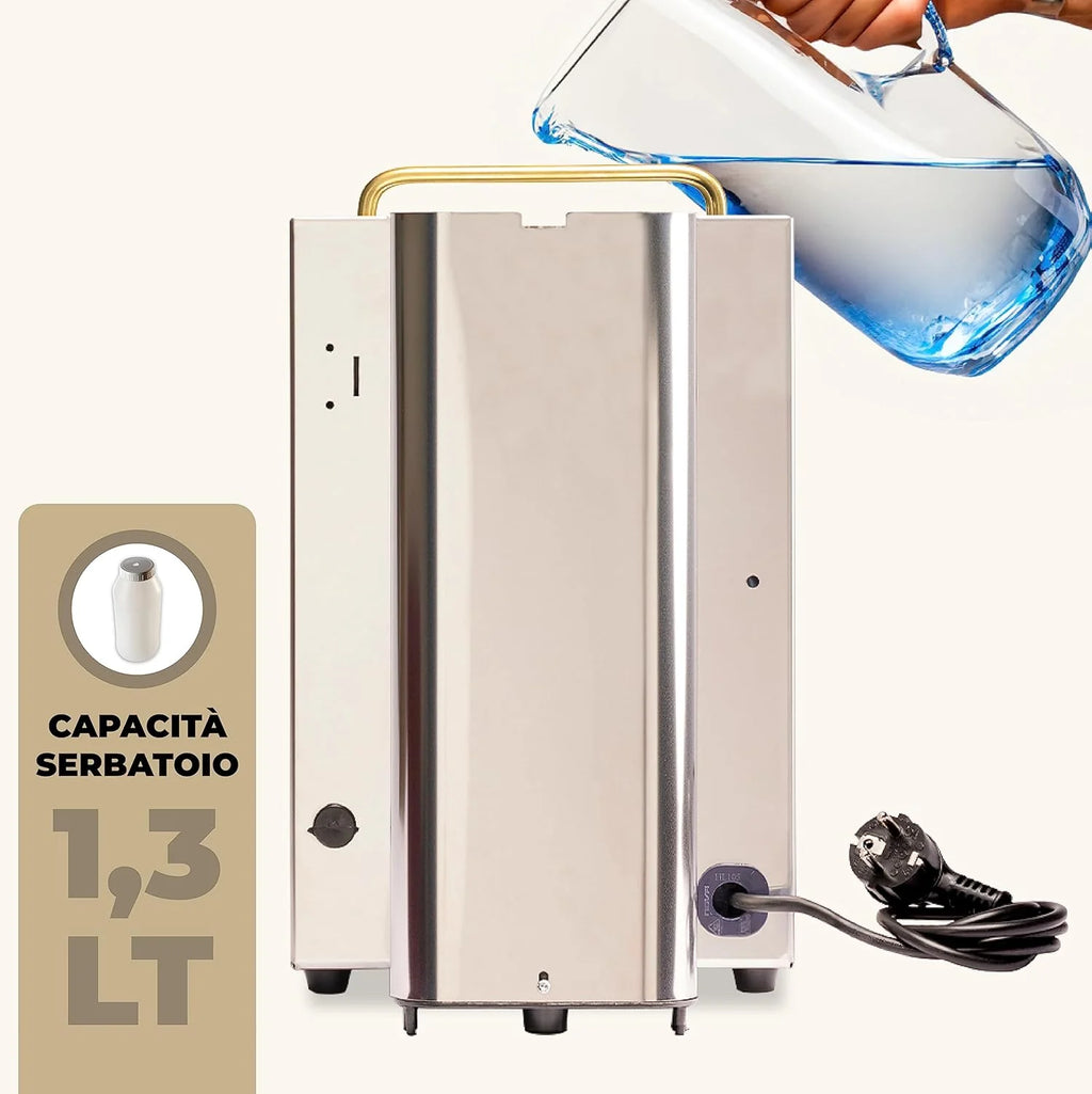 Cafetera Faber PRO Total Deluxe 2026, fabricada en latón, con papel ESE de 44 mm y capacidad de 1,3 litros (blanca).