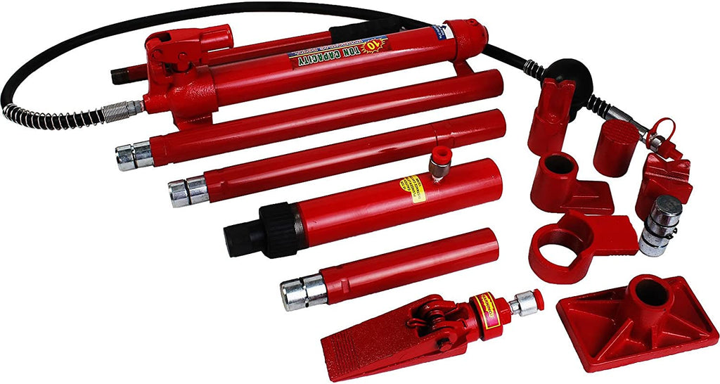 2026 10 Ton Porta Power Hydraulic Jack Repair Kit Auto Shop Air Pump Lift Ram Body Frame Tool Heavy Set