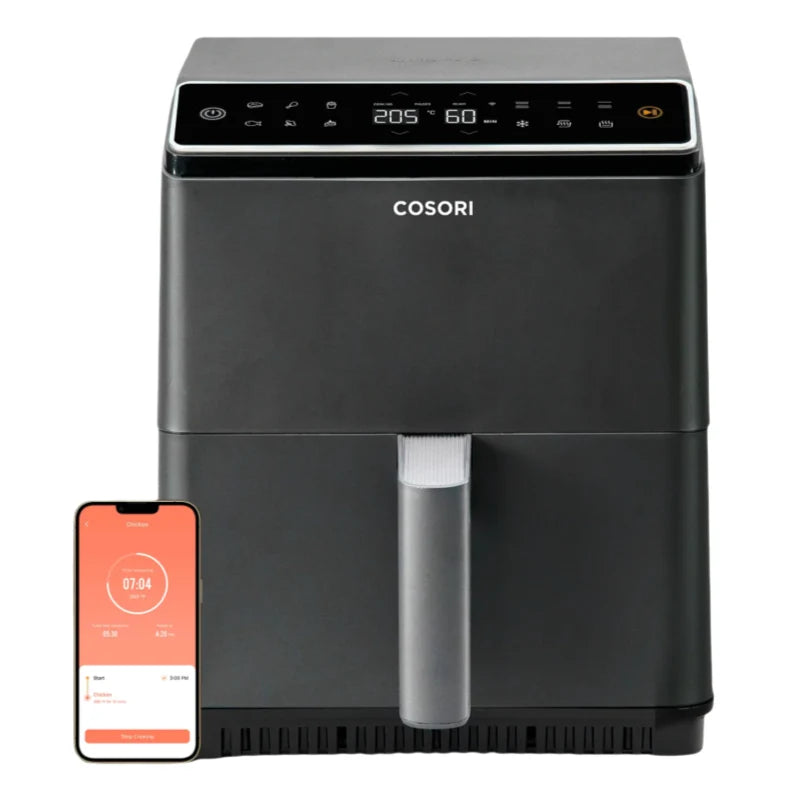 Cosori Dual Blaze Freidora de Aire Inteligente 6.4L – Gris Oscuro 2026