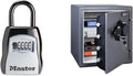 2026 Key Lock Box, Outdoor Lock Box Bundle with Sentrysafe Fireproof and Waterproof Safe, 1.23 Cubic Feet