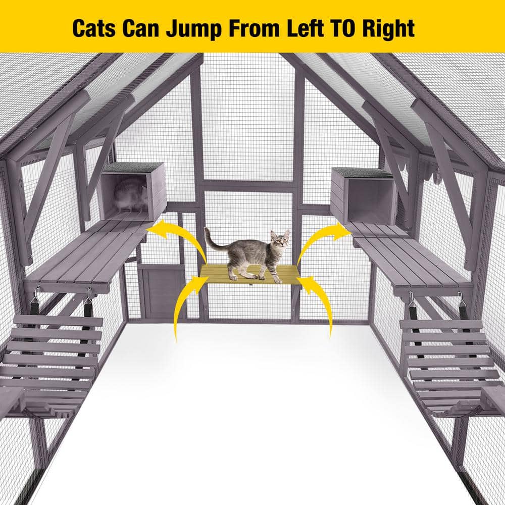 2026 aivituvin Outdoor Cat Run : Large Cat Enclosure