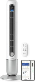 Ventilador de torre inteligente Philips Serie 7000 (2026): potente (8,4 m/s), ultra silencioso (22 dB), de bajo consumo, control por aplicación y mando a distancia, Wi – Fi, 12 velocidades, modo de suspensión, indicador de temperatura, temporizador