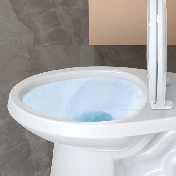 2026 21Toilet, Elongated Toilets for Bathrooms, Two-Piece Toilet with Soft Close Seat, 1.28 Siphonic Flush Toilet with Universal Height ADA Cotton White