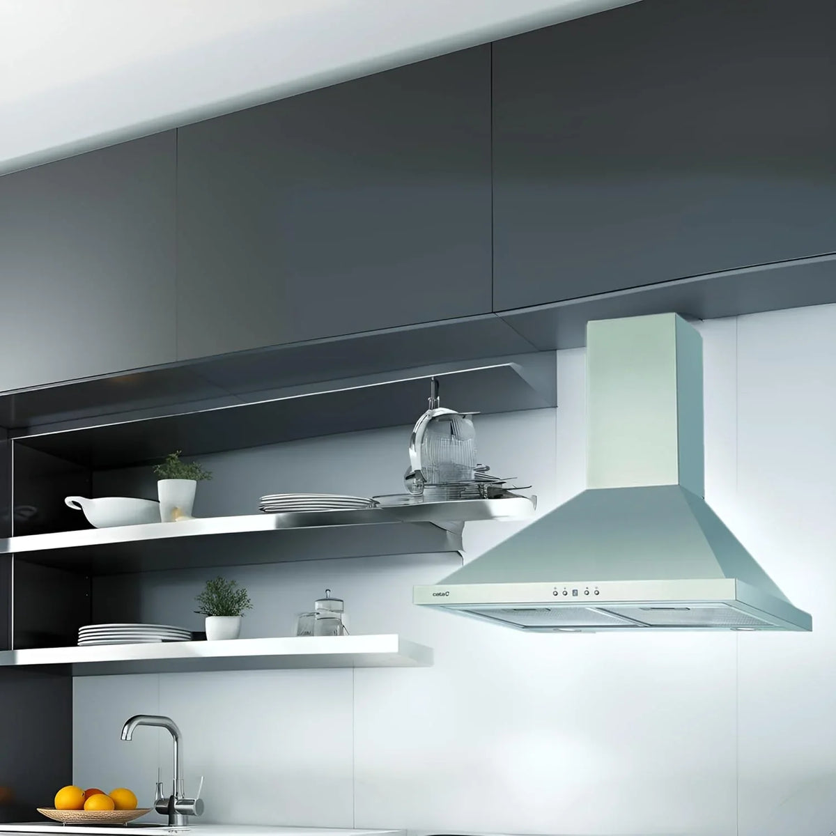 2026 CATA Campana Extractora BETA PRO 7000 X Control Electrónico Temporizador 3 Niveles Extracción 1027 m3/h Nivel Sonoro 64 dB Motor A100 Consumo 380 W Iluminación Led Color Inox
