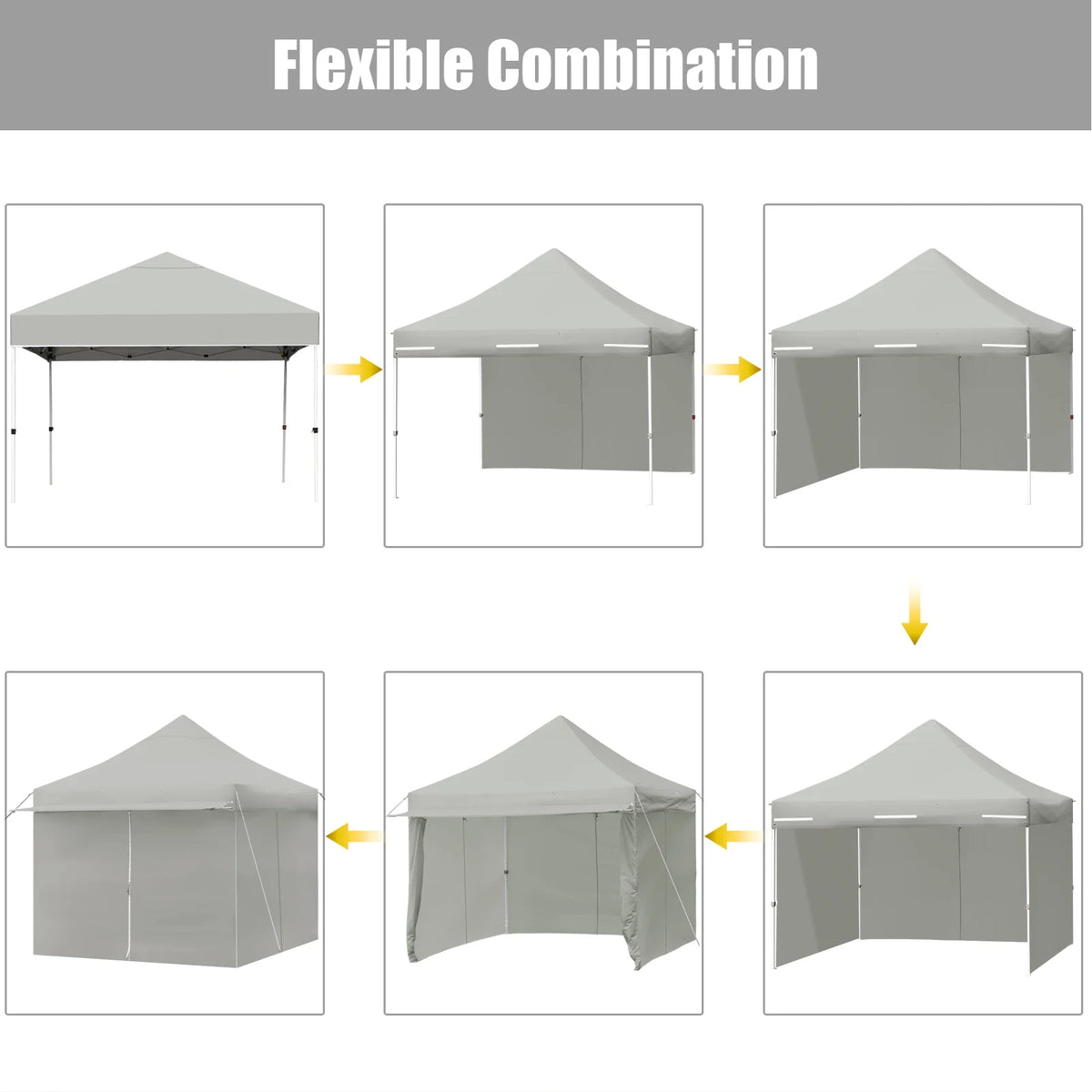 2026 Patiojoy 10x10ft Pop up Tent, 4 Height Adjustment Folding Camping Tent with Awning Blue
