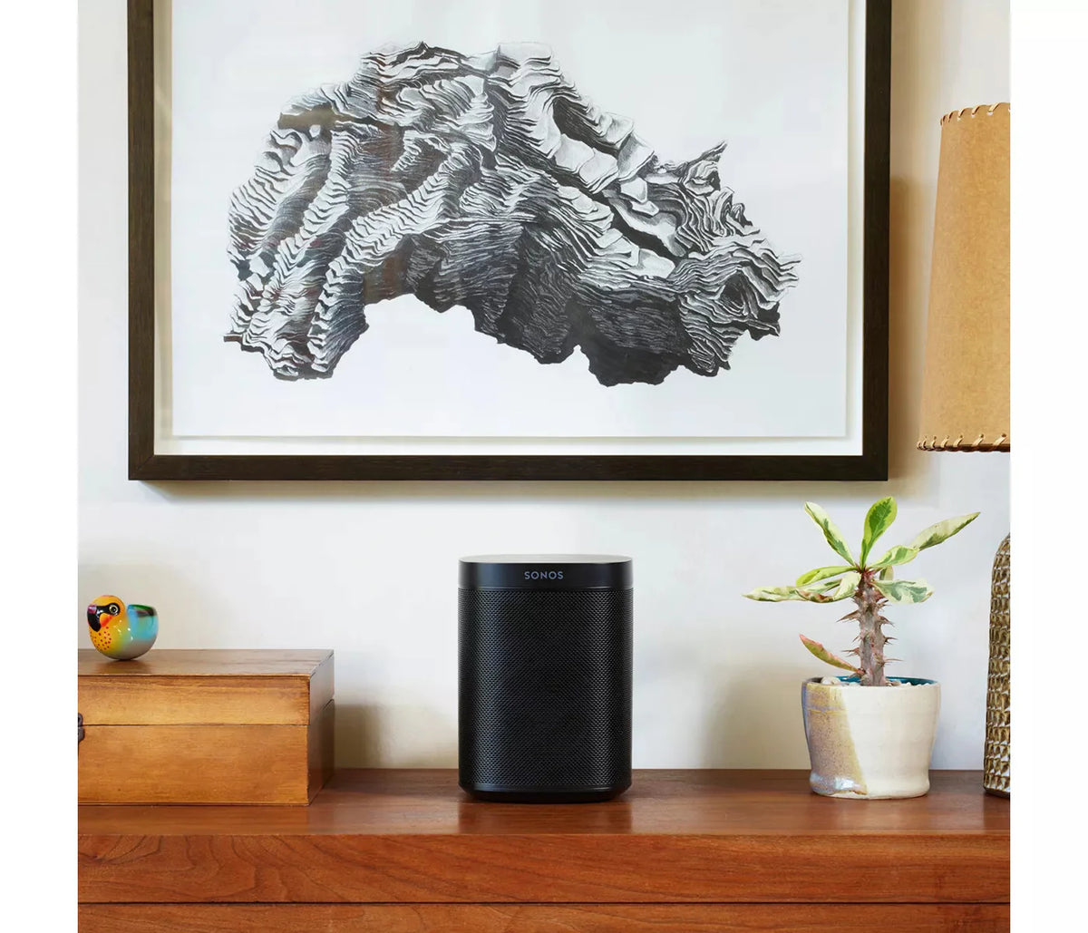 2026 Sonos One Gen 2 Voice-Controlled Wireless Smart Speaker with Alexa & Google Assistant, Black/White