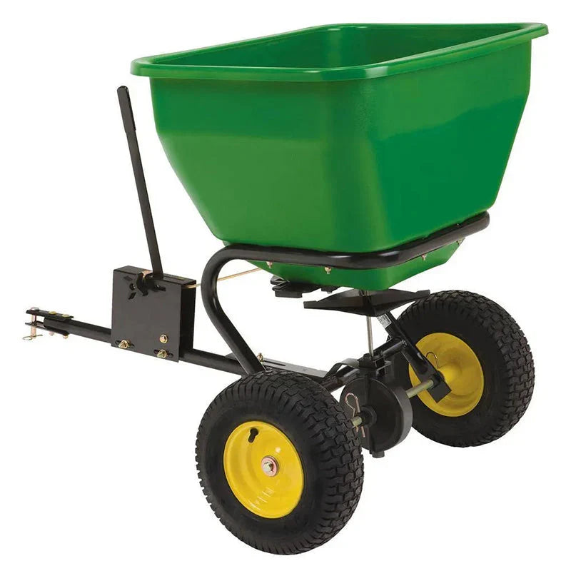 2026 175 lb Tow-Behind Broadcast Spreader, Rustproof Poly Hopper, Universal Fit