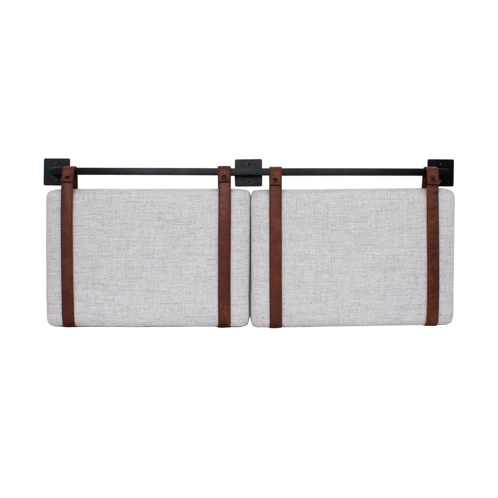2026 Wall Mount Upholstered Headboard with Metal Rail - Modern Bedroom Headboard